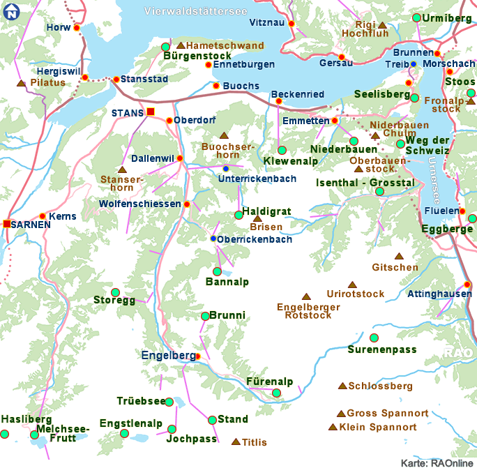 RAOnline EDU Geografie: Karten - Europa - Regionen in der Schweiz