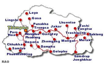 Drukair Destinations
