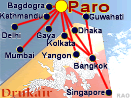 Drukair Destinations