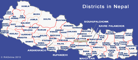 Nepal district map